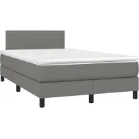 Syfax Boxspring met matras stof donkergrijs 120x190 cm