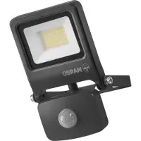 Osram ENDURA FLOOD PC 20W LED-schijnwerper met sensor, 3000K warm wit, 1800 lumen, IP44 schijnwerper bewegingsdetectie, instelbaar 5s-10min, grijs