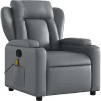 Syfax Massagestoel van grijs kunstleer