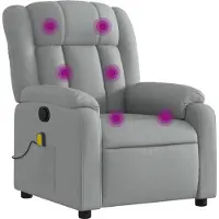 Syfax Massagestoel met lichtgrijze stof