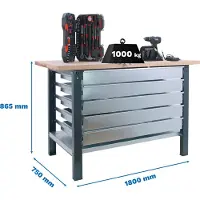 Simonwork (bancos De Trabajo) Bt6 Pro 5box Werkbank 865x1800x750 Mm