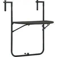 Syfax Balkontafel hangend 60x64x83,5 cm rattan-look kunststof bruin