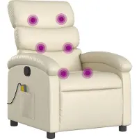 Syfax Massagestoel verstelbaar kunstleer crème