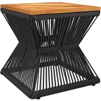 Syfax Salontafel met draad 38x38x38 cm massief acaciahout