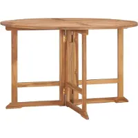 Syfax Tuintafel inklapbaar Ø110x75 cm massief teakhout