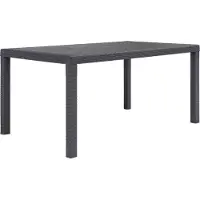 Syfax Tuintafel 150x90x72 cm rattan-look kunststof bruin