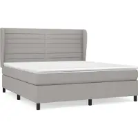 Syfax Boxspring met matras stof lichtgrijs 180x200 cm