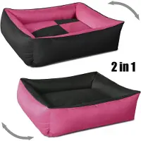 BedDog hondenmand MAX QUATTRO 4in1, vierkant hondenkussen, grote hondenbed, hondensofa, hondenhuis, met afneembare hoez, wasbaar, maat M-XXXL