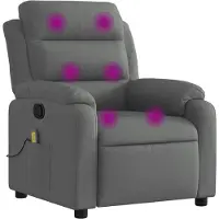 Syfax Massagestoel in donkergrijze stof