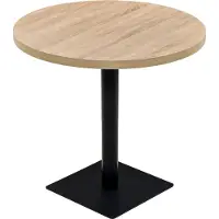 Syfax Bistrotafel rond 80x75 cm MDF en staal eikenkleur
