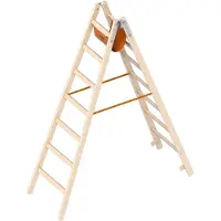 Layher 1038 houten steigertrap, 2x7 treden