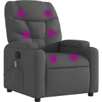 Syfax Massagestoel in donkergrijze stof