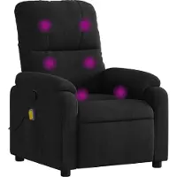 Syfax Massagestoel van zwarte microvezelstof