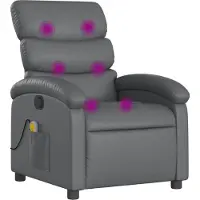 Syfax Massagestoel van grijs kunstleer