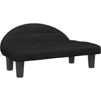 Syfax Hondenmand 70x52x30 cm fluweel zwart