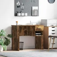 Prolenta Maison Exclusive - Bureau, gerookt eikenhout, 90 x 49 x 75 cm, houtvezelplaat