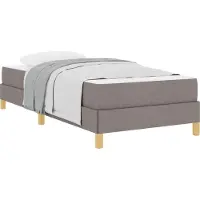 vidaXL Boxspring bed met matras Taupe 80 x 200 cm Stof