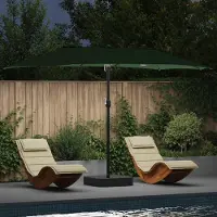 Prolenta Maison Exclusive - Tuinzonneparasol, groen, 385 x 209 x 244 cm, polyester