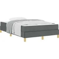 vidaXL Boxspring bed met matras Donkergrijs 120 x 190 cm Stof