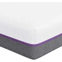 Syfax Traagschuimmatras Medium 200 x 200 cm Wit en Grijs