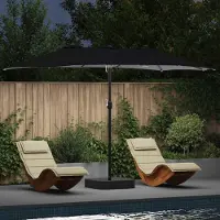 Prolenta Maison Exclusive - Tuinzonnehemel, zwart, 385 x 209 x 244 cm, polyester