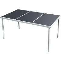 Syfax Tuintafel 150x90x74 cm staal zwart