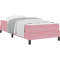 vidaXL Boxspring bed met matras Roze 90 x 190 cm Stof
