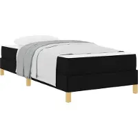 vidaXL Boxspring bed met matras Zwart 90 x 200 cm Stof