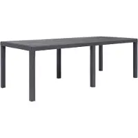 Syfax Tuintafel 220x90x72 cm rattan-look kunststof bruin