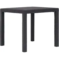 Syfax Tuintafel 79x79x72 cm rattan-look kunststof bruin