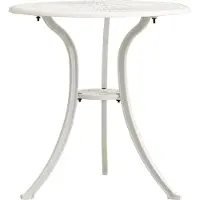 Syfax Tuintafel 62x62x65 cm gietaluminium wit
