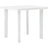 Syfax Tuintafel 80x75x72 cm kunststof wit