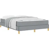 vidaXL Boxspring bed met matras Lichtgrijs 140 x 200 cm Stof