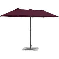 Syfax Tuinparasol Bordeaux Rood 370 x 197 x 239 cm