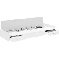 vidaXL Bedframe met lade met hoofdeinde Wit 90 x 200 cm Bewerkt hout