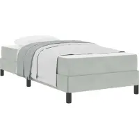 vidaXL Boxspring bed met matras Lichtgrijs 100 x 200 cm Stof