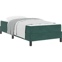 vidaXL Boxspring bed met matras Donkergroen 80 x 200 cm Stof
