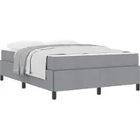 Syfax Boxspringbed Lichtgrijs 160 x 200 cm Stof