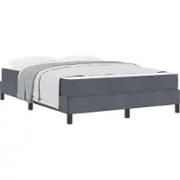 Syfax Boxspringbed met matras Donkergrijs 160 x 220 cm Stof