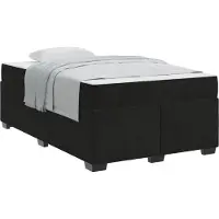 vidaXL Bedframe met matras Zwart 120 x 200 cm Stof