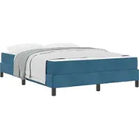 vidaXL Boxspring bed met matras Donkerblauw 160 x 200 cm Stof