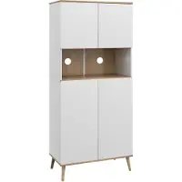 HOMCOM -Keukenkast-Hout-80x40x178cm-Wit