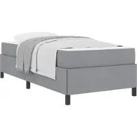 vidaXL Boxspring bed Lichtgrijs 80 x 200 cm Stof