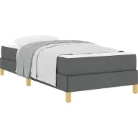 vidaXL Boxspring bed met matras Donkergrijs 90 x 190 cm Stof
