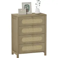 HOMCOM -Ladekast-70x38x93cm-Spaanplaat-Natuurlijk hout