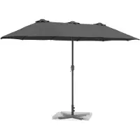 Syfax Tuinparasol Antraciet 370 x 197 x 239 cm Polyester en Aluminium