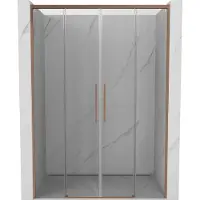 Mexen Rox schuifdouchedeur 150 , transparant, geborsteld koper - 8C2-150-002-65-00