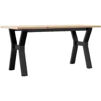 vidaXL Salontafel Y-frame 100x50x45 cm massief grenenhout en staal