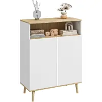 HOMCOM Dressoir - Hout - 80x38x102cm - Wit
