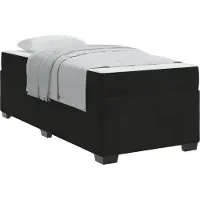 vidaXL Bedframe met matras Zwart 90 x 200 cm Stof
